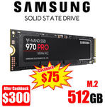 Samsung 970 PRO M.2 (2280) Pcie SSD 512GB $350.65 ($275.65 after $75 Cashback) Delivered @ OLC eBay via eBay UK