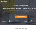 40% off Annual Subscription from LawPath - Ends Monday 26 Nov