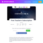 Free Teacher's Subscription to Study Space (Edutech App)