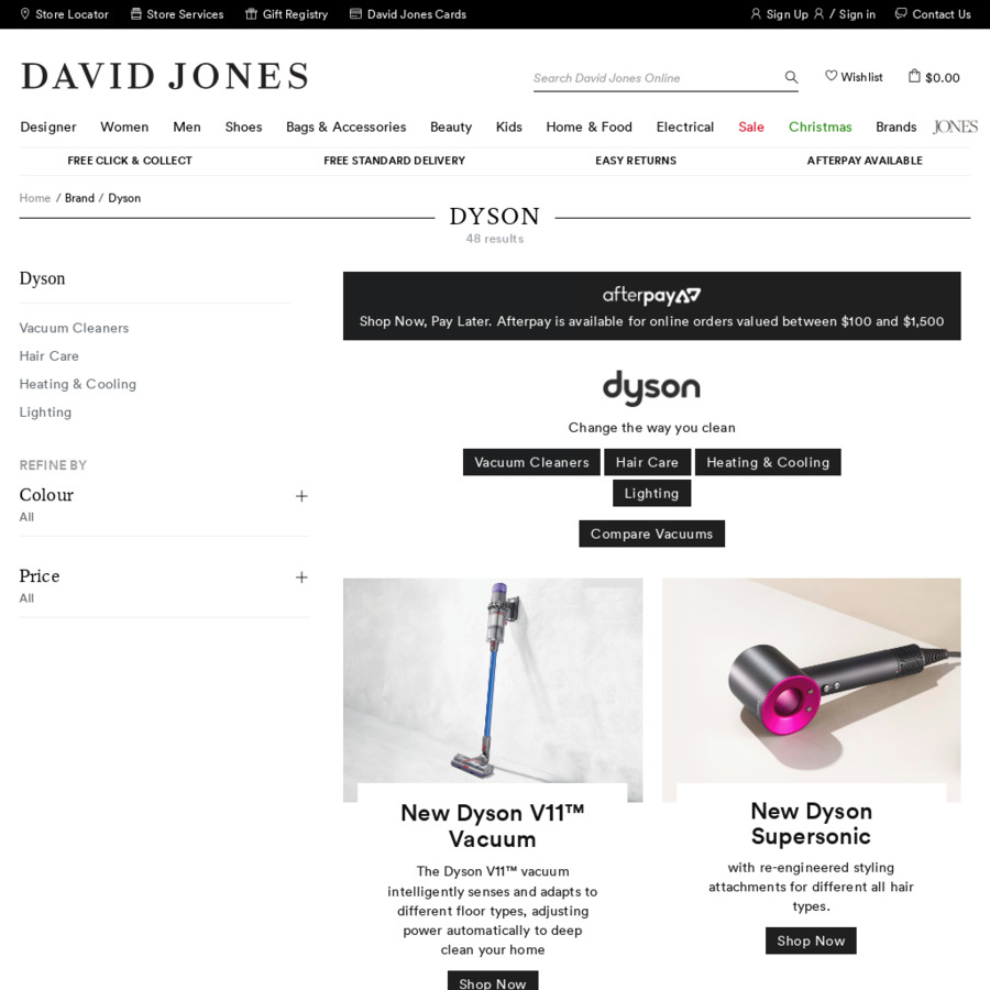 dyson fan david jones