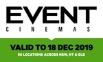 [NSW, QLD, NT] Groupon - Event Cinemas GA Ticket $12.82 + 15% Cashback @ Cashrewards
