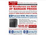 HP ProLiant Microservers $249.95 + $9.95 Delivery