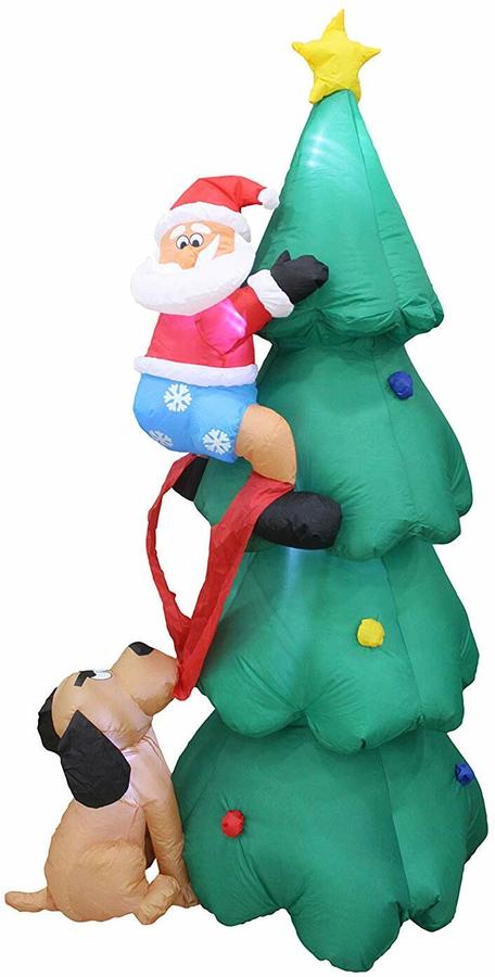 Self Inflating Christmas Tree with Santa 1.8m $9.99 (Was $75.19 ...