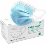 50pc Face Mask 3 Ply $10.20 + Shipping ($0 with Prime / $39 Spend) @ William Klein via Amazon AU