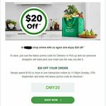 $20 off Min Spend $100 @ Woolworths Online