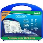 Eneloop 1500 12x AA, 4x AAA, 2x C & D Spacers, 4x Position Charger + Case $50 Delivered Amazon US