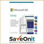 [Afterpay] Microsoft Office 365 Family 6 Users 1 Year License $91.80 Delivered (Email Delivery) @ SaveOnIT eBay