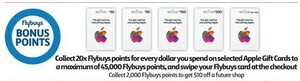 20x Flybuys Points On Apple Gift Cards Coles (2 Aug To Aug