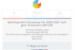 Win 1 of 10 Prizes of US$200 from DarkViperAU