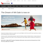 Qantas Return Airfare to Perth (From Sydney, Melbourne, Brisbane, Canberra, Hobart, Adelaide, Darwin) from $350