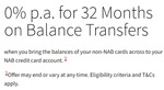 No Fee Balance Transfer & 0% p.a. Interest for 32 Months for Existing Credit Card Customers @ NAB