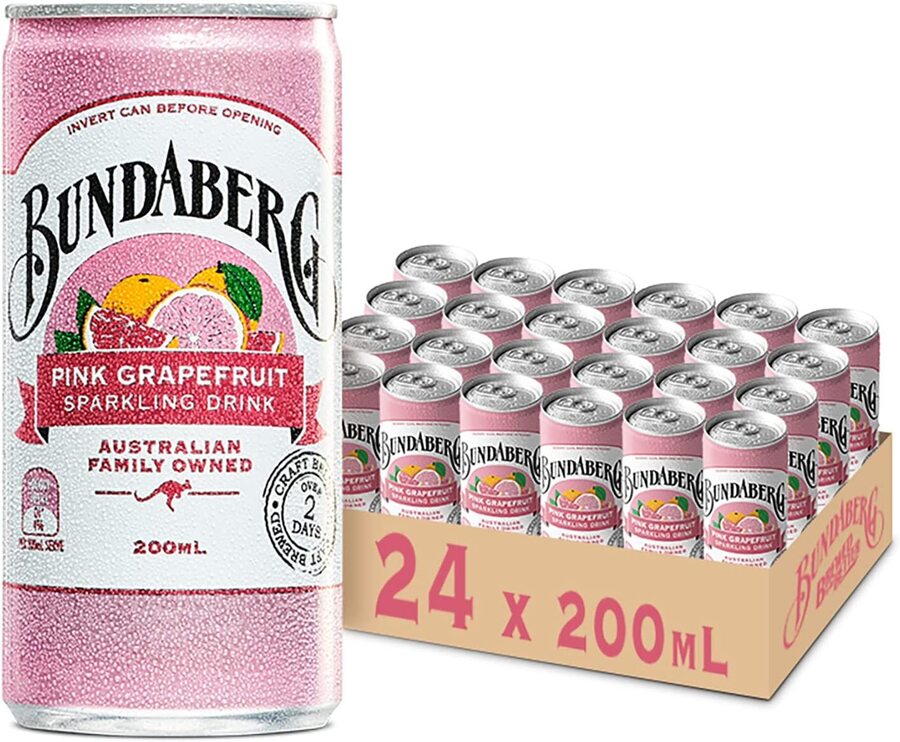 Bundaberg Pink Grapefruit 200ml Mini Cans 24 Pack 29.60 (26.64 S&S) + Delivery (0 with