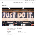 40% off Apparel and Footwear in-Store (Free Membership Required) @ Nike Factory Store
