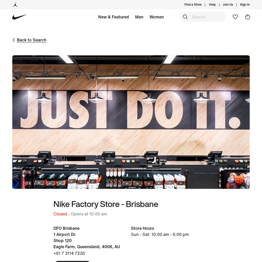 Nike dfo clearance brisbane