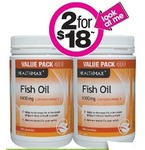 Healthmax 1000mg Fish Oil, 800 Capsules for $18 at Priceline