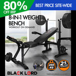 [eBay Plus]  BLACK LORD 8-in-1 Weight Bench $108.95 + Delivery ($0 to Selected Area) @ oz-g-day eBay