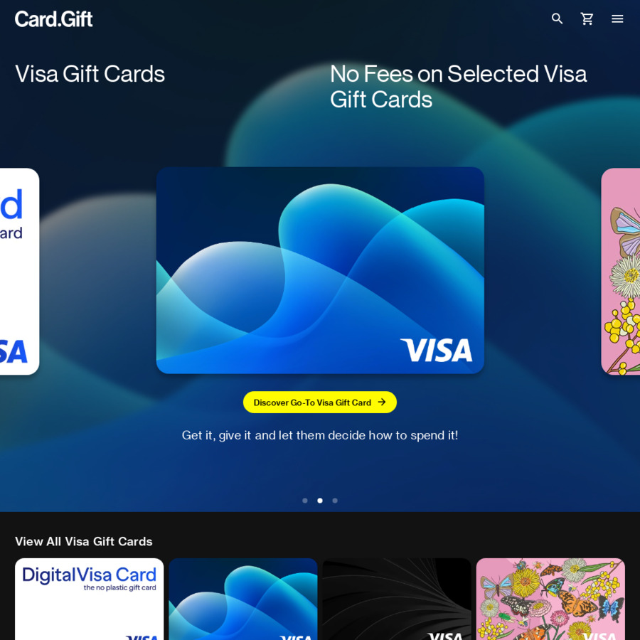 No Card Fees on Selected Digital Visa Gift Cards Card.Gift OzBargain