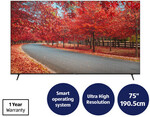 Bauhn 75" 4K UHD webOS Smart TV $849 @ ALDI