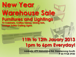 Warehouse Clearance JAN 13: 30-70% off RRP on Furniture and Lighting in Dandenong South, VIC