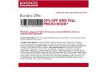 Borders - 30% Off One Full Priced Book