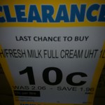 Harvey Fresh 1 Litre Longlife Milk 10 Cents Foodland Hackham (SA)