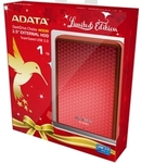 Xmas Red A-DATA 1TB USB3 External HDD- $75 w/Free Shipping