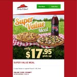 Pizza Hut 2 Classic or Legend Pizzas and a 1.25l Soft Drink for $17.95 Pickup