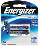 $5 Energizer Ultimate Lithium Battery Pack - 2x AA @ Big W Online + $9 Delivery or Click&Collect (Min $40)