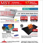 Plextor M5 Pro SSD 256GB $139 and 512GB $279 at MSY
