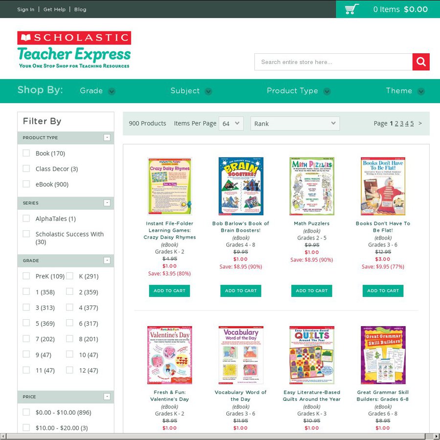 Scholastic Dollar Deals Sale for Teachers and Parents US 1 or More