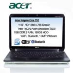 Topbuy - Acer Aspire One AO751 11.6in Netbook WHITE - Tomorrow $499 (after $89 Cashback)