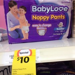 Baby Love Small Nappy Pants for Crawlers/Todlers 28 Packs $10 (Normally $16.99) @ Coles