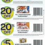 Woolworths Vouchers QLD, NSW+ WA -20% off Deli, 20% Seafood, $5 off Chocolates (Selected Stores)