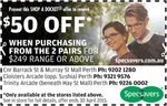 Various Specsavers Stores - $50 Off The 2 For $249 (Or Above) Range
