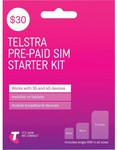 [Harvey Norman] Telstra $30 Pre-Paid Trio SIM Starter Kit for $10 (PICK-UP IN STORE ONLY)