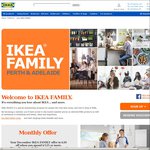 IKEA 'Family' WA & SA Deal for December 2015 - $20 off When Spending $125 and More