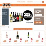25% off All Wine When Buying 6 Bottles @ BWS
