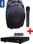 Karaoke Machine PA System Bluetooth Speaker + DVD Player Multi Region USB Bundle $99.95 (Save $30) Free Postage @ Outlet24Seven
