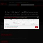 2-for-1 All Tickets* (Including LUX & Xtreme Screen) @ Hoyts - Every Wednesday When Paying with HSBC