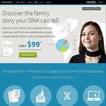 AncestryDNA (Autosomal) DNA Test $128.99 Including Shipping Save $50