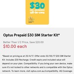 Optus $30 Starter Kit $10 @ IGA