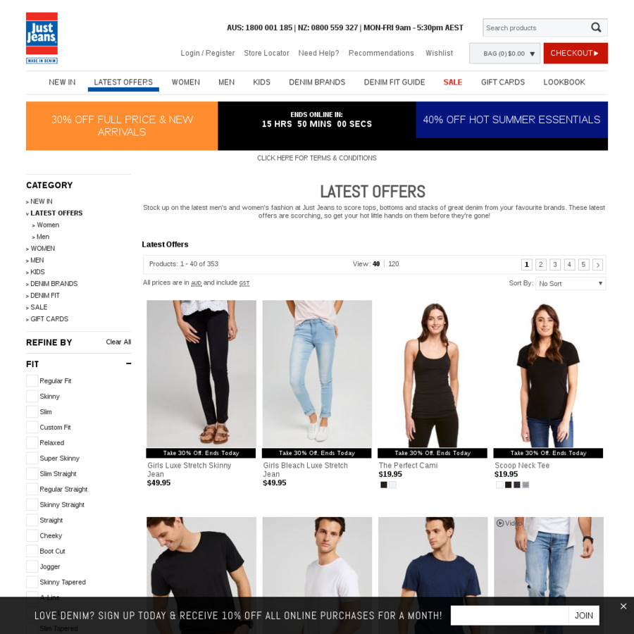 Just Jeans Latest Offer - 30% off - OzBargain