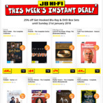 25% off Get Hooked Blu-Ray & DVD Box Sets @ JB Hi-Fi Eg Harry Potter 4K Full Collection $123