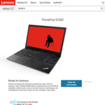 Lenovo ThinkPad E580 $1199 Delivered (i7-8550U, 15.6" FHD IPS, 8GB RAM, 256GB SSD, Radeon RX 550)