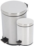 Rubbish Bins: Stainless Steel 2 Pack $24.99+$5.99 Shipping