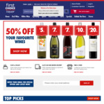 10% off Wine Online on Orders over $100 @ First Choice Liquor