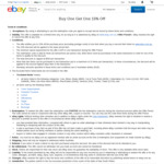 Buy One Get One 15% off (Min Spend $75, Max Discount $300) @ eBay
