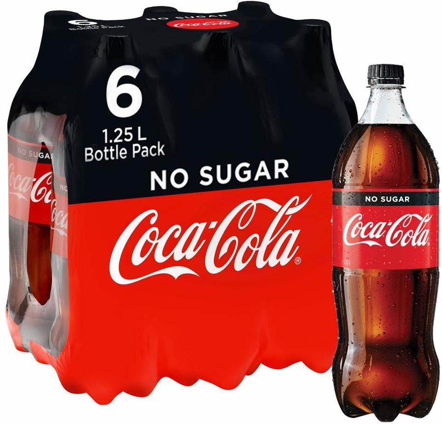 Coke No Sugar 6 x 1.25L $7.85 + Delivery (Free with Prime/ $49 Spend ...