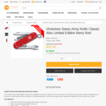 Victorinox Swiss Army Knife Classic Alox Limited Edition Berry Red $32.95 + Free Shipping @ Mega Boutique