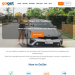 1-Year Free GoStudent & $20 off First Booking for Students @ GoGet